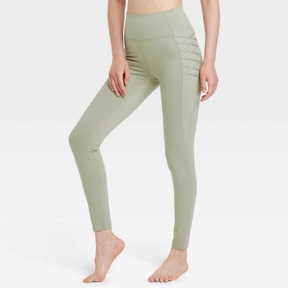 all in motion Pants - All In Motion Brushed Sculpt High-Rise Active Leggings Sage Green Size M